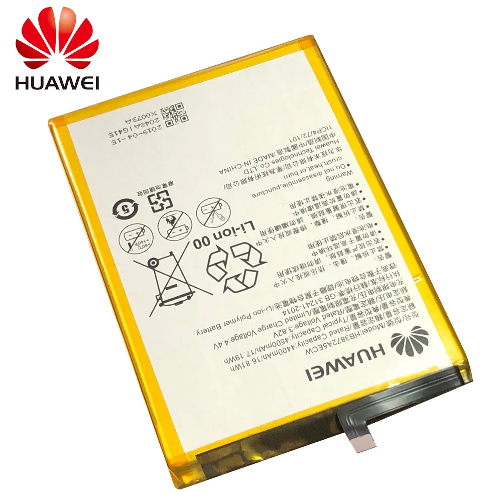 Новый оригинальный HB3872A5ECW 4500mAh литий-ионный аккумулятор для Huawei Honor Note 8 Note8 EDI-DL00