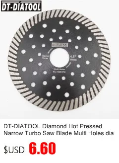 DT-DIATOOL 5 шт./компл. " 4,5" или 5 дюймов Горячим Прессованием отрезной диск алмазные режущие колеса сетки Turbo пилы для плитки Мрамор
