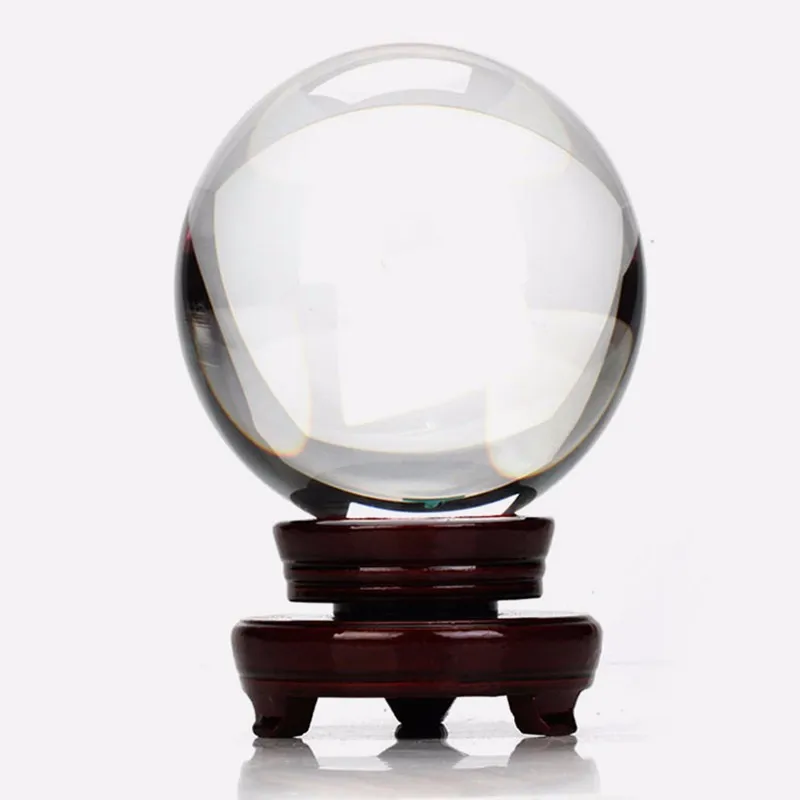 XINTOU Large K9 Crystal Glass Ball Clear Feng shui Desk Ornaments Good luck Sphere Globe Crafts For Home Decoration Accessories | Дом и сад