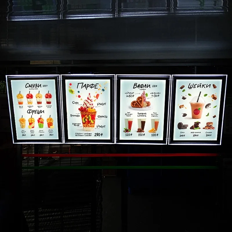 Акриловая рамка Размера A3 светодиодный светильник для ресторана | Лампы и