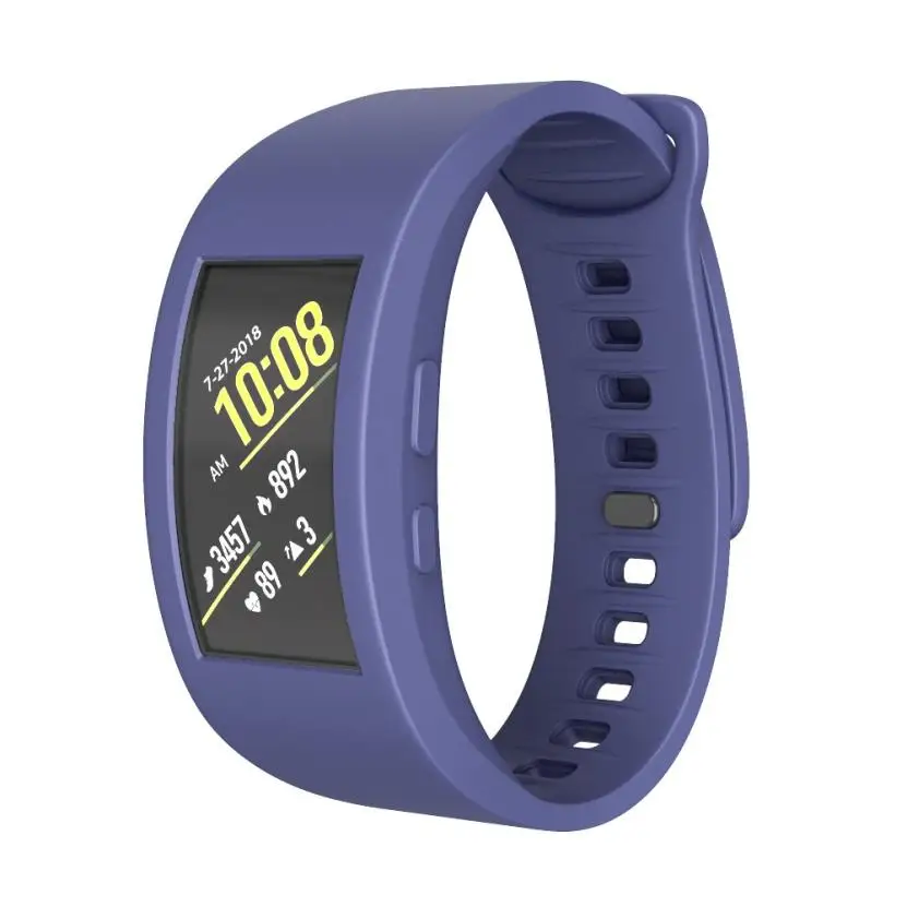 Красочные Спортивные Мягкие силиконовые Wirstband замена ремешок для Sansung gear Fit 2/gear Fit 2 Pro AUG 6 - Цвет: Фиолетовый