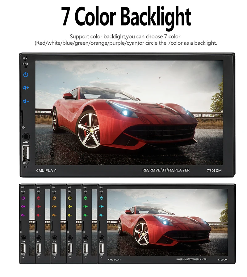 Автомагнитола Bluetooth " сенсорный экран BT Hands-free AUX USB FM Авто Аудио рулевое колесо управление MP5 плеер авторадио 2Din