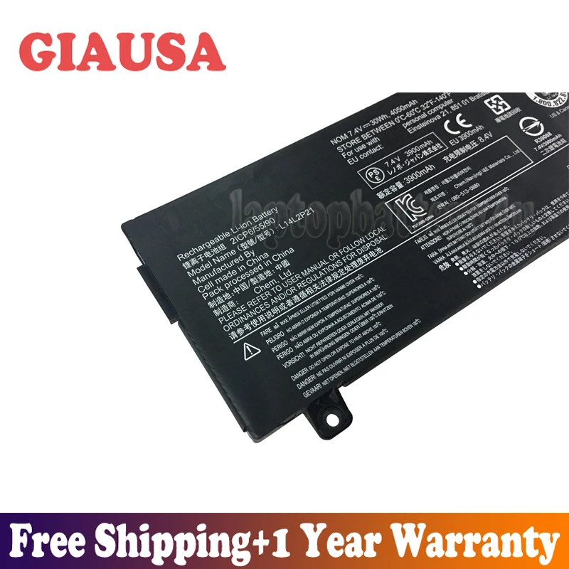Giausa Новый 7 4 V 30Wh 4050 мА/ч L14L2P21 Батарея для lenovo S41-70 S41-70AM L14M2P21 2ICP6/54/90 серия |