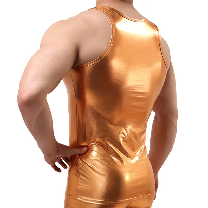 Модный бренд Star из искусственной кожи мужской сексуальный фитнес топ на