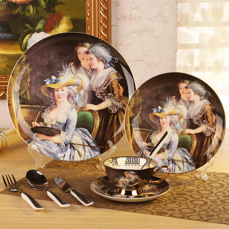 Качественные товары фарфоровые декоративные тарелки керамические костяной