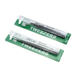 Набор антистатических пинцетов из нержавеющей стали UANME 2 шт.лот для ремонта электронных сотовых телефонов