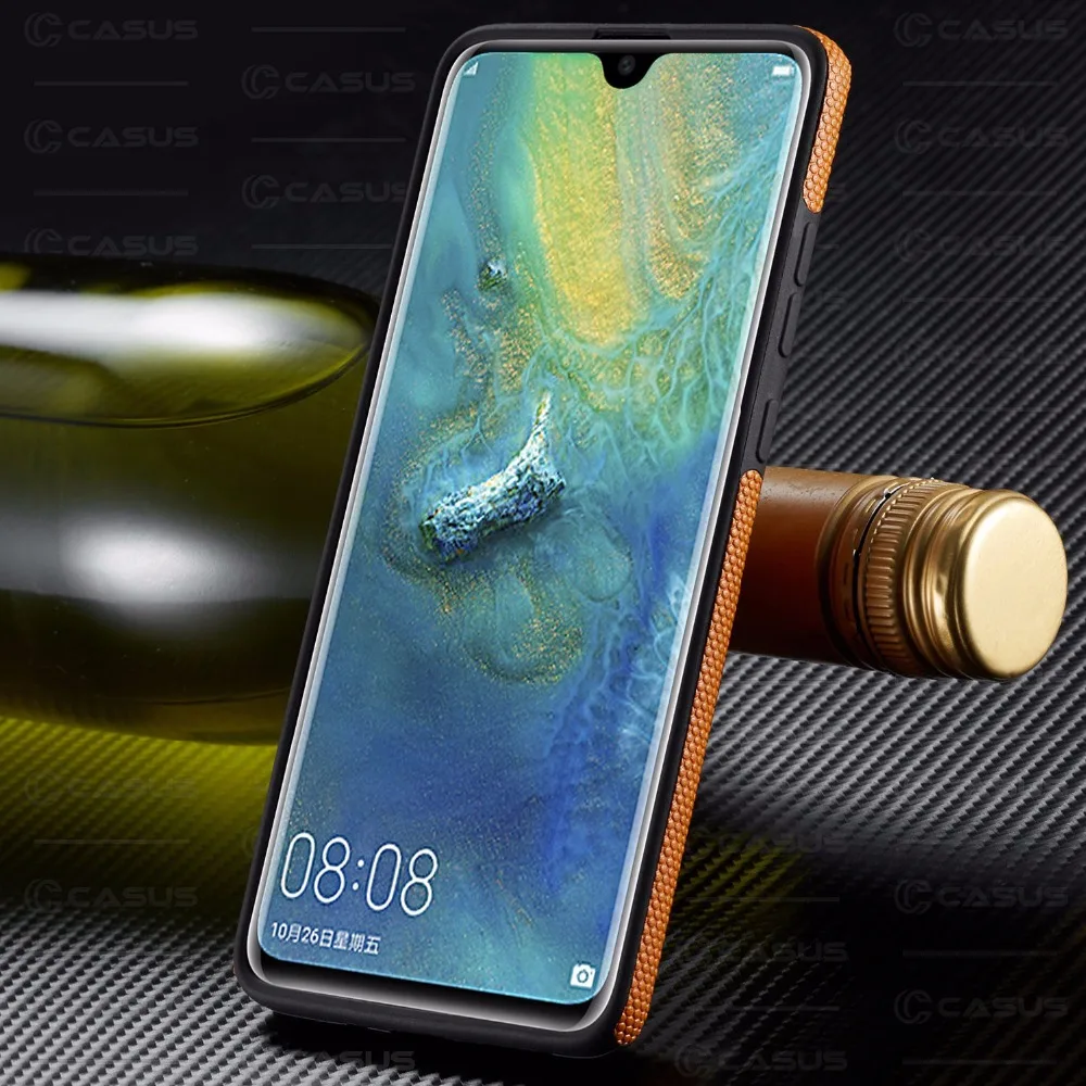 Тонкий роскошный чехол из искусственной кожи для Huawei Mate 20 с мягкой силиконовой