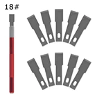1 ручка для ножа с 10 сменными лезвиями 18 # для ремонта печатных плат Инструменты для резьбы по дереву Режущий инструмент для домашнего творчества