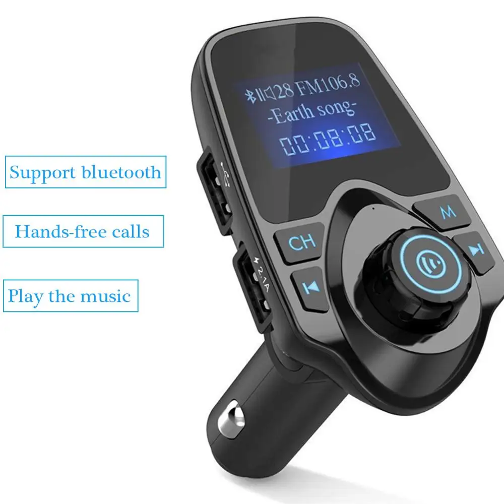 FM передатчик Bluetooth T11 громкая связь автомобильное зарядное устройство USB комплект