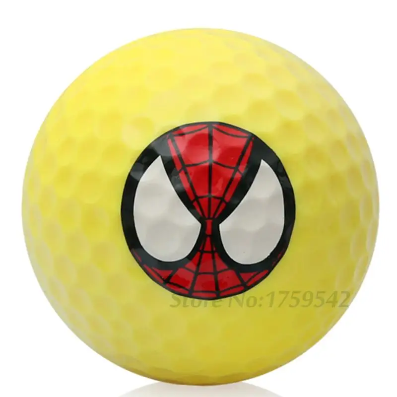 Многоцветный Симпатичный мяч для игры в гольф тренировок из двух