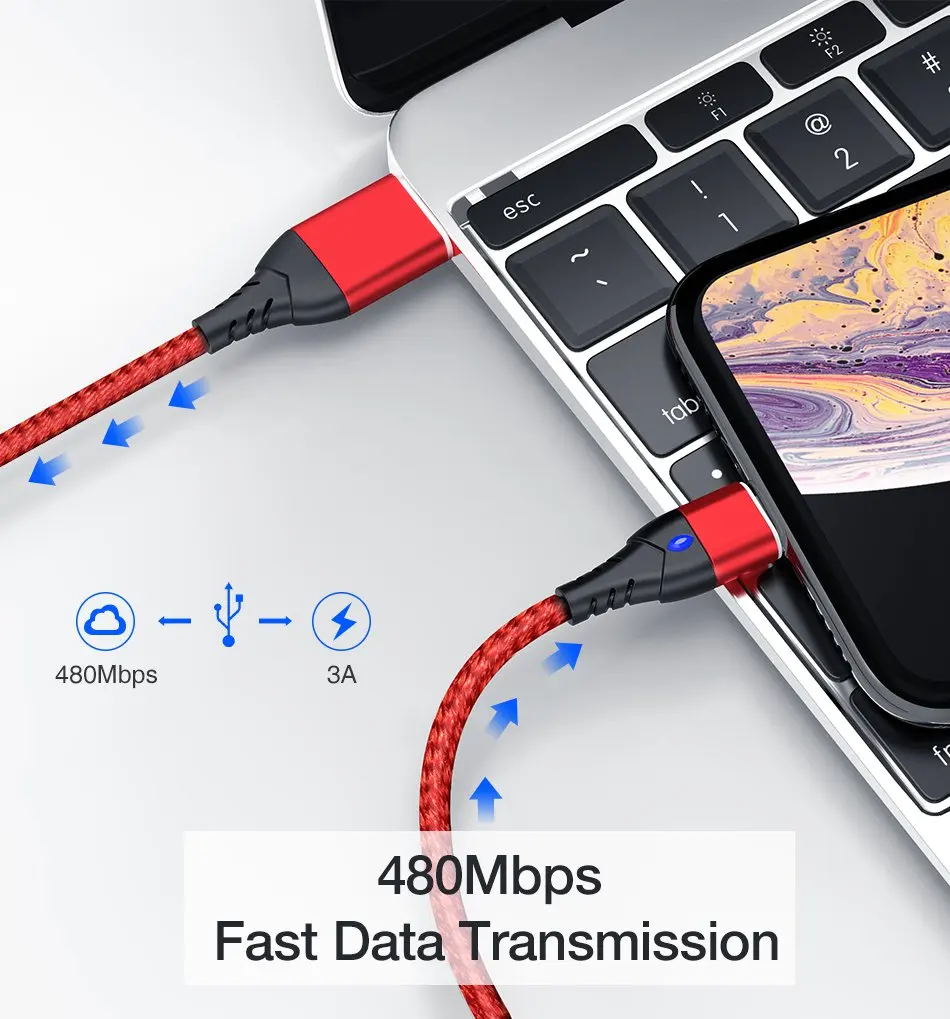 Магнитный кабель CASEIER для iPhone, samsung, huawei, Xiaomi, быстрый Micro usb кабель для зарядки, USB type-c кабели для зарядки iPhone 3A