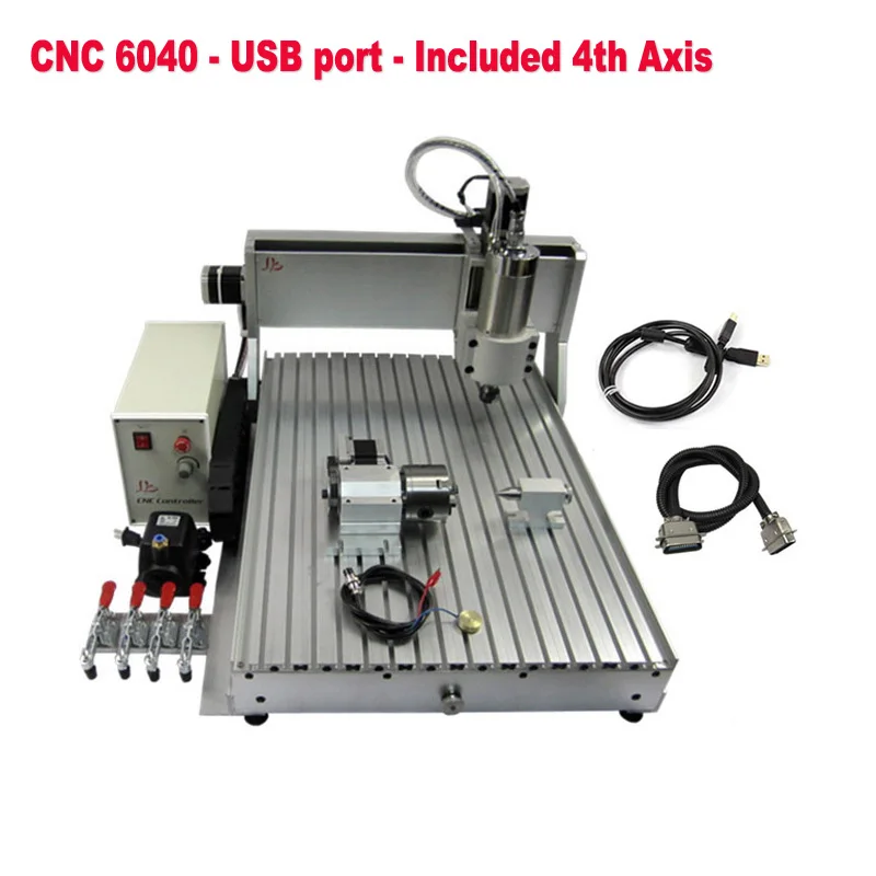 LY CNC 6040 Z-VFD 1500 Вт шпиндель водяного охлаждения кВт ШВП фрезерный станок для дерева мини-станок для резки и сверления - Цвет: USB 4axis Model