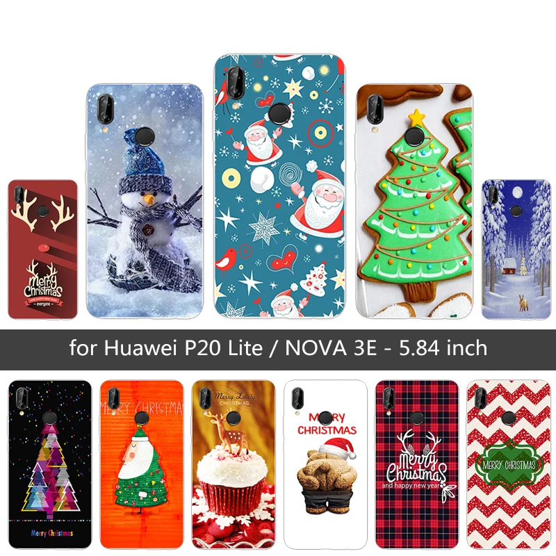 5 84 &quotдля Huawei P20 Lite индивидуальные чехлы на тему Рождества силиконовые для Nova 3e