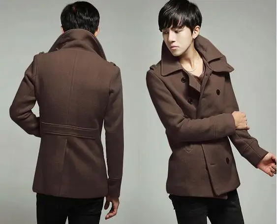 Мужская одежда пальто куртки смески шерсти мужская мода клетчатое кашемировое