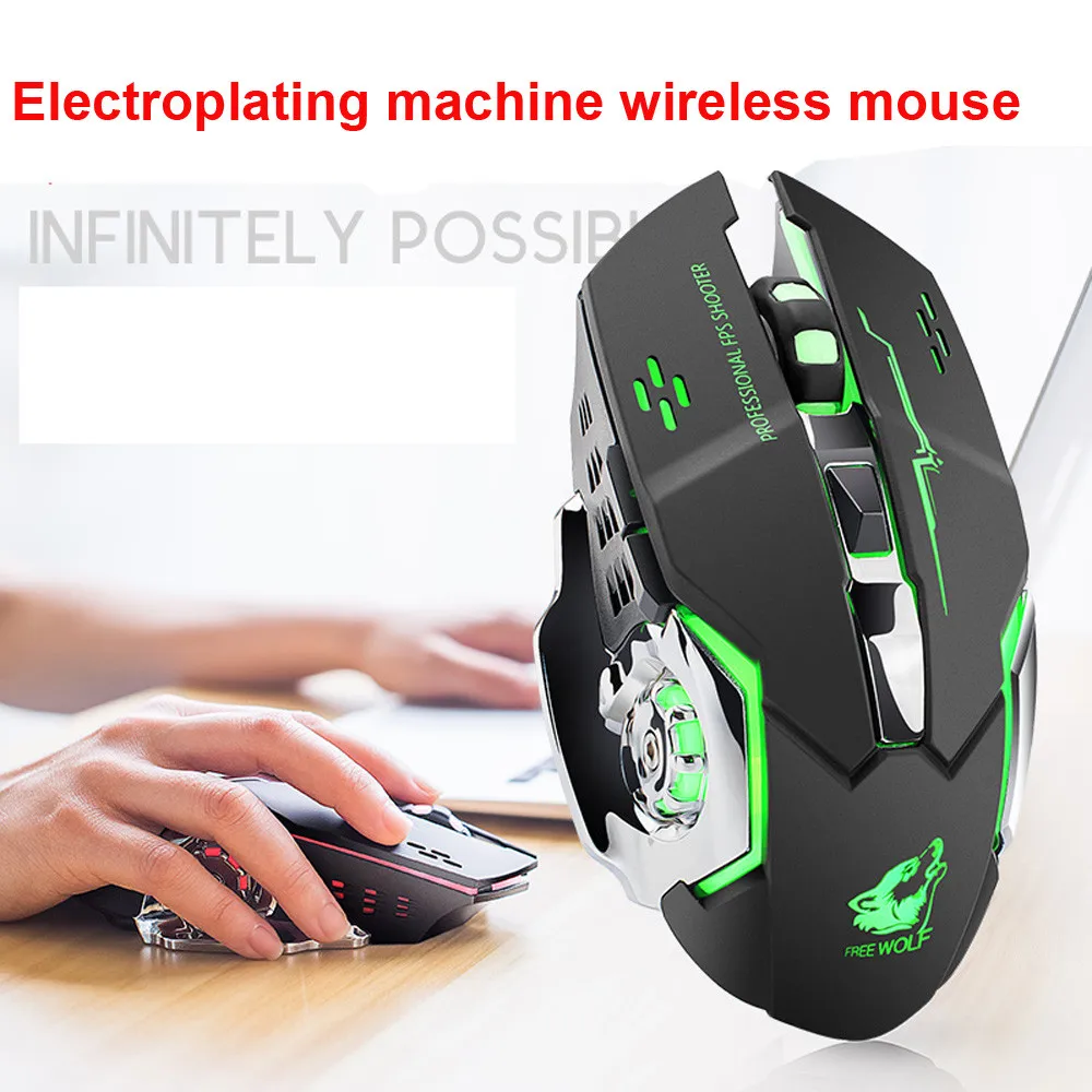 Беспроводная игровая мышь EPULA X8 1800DPI беспроводная бесшумная со светодиодной