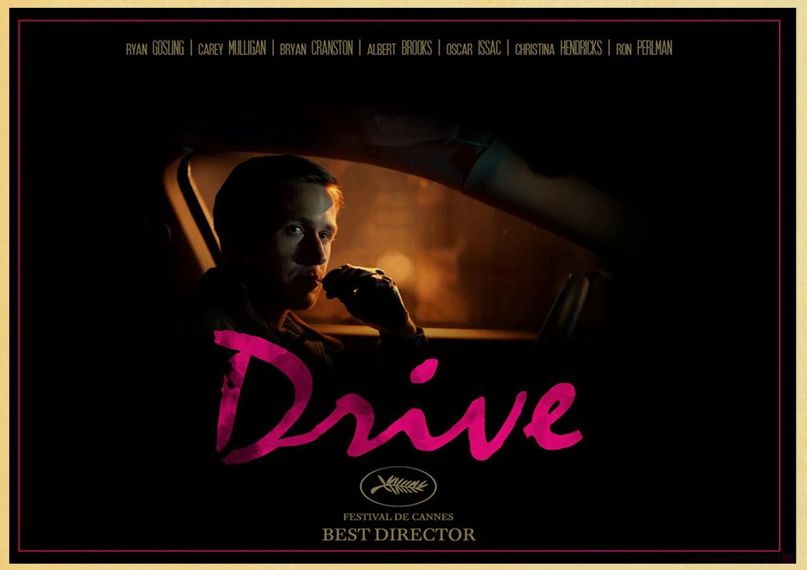 E101 Drive Ryan Gosling Carey Mulligan винтажный бумажный плакат настенная живопись украшение дома 42X30 см 30X21 см - Цвет: E101