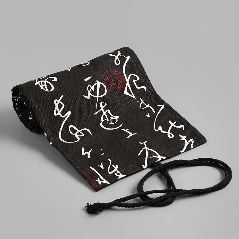 Милый тканевый рулон школьный чехол для карандаша с 36/48/72 отверстиями пенал