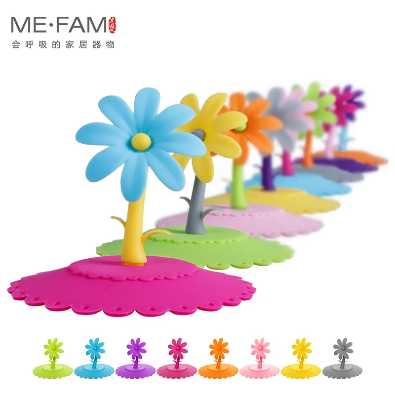 

ME.FAM Fashion Colorful 3D DIY Lace Flower Silicone Cup Cover 10.5 cm Seal Dust-proof Copa Lid For Glass Ceramic Plastic Mug Cap