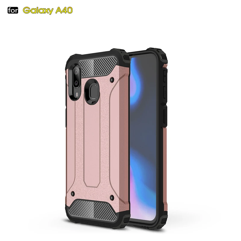 RoseGold Чехол для samsung Galaxy A40, чехол TPU+ PC, противоударный гибридный защитный чехол, полный чехол для samsung A40, чехол для телефона для samsung A70 A30 A50 - Цвет: RoseGold