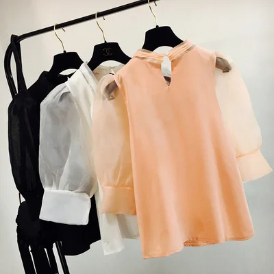 2019 модная уличная одежда новое поступление элегантная женская шифоновая блузка