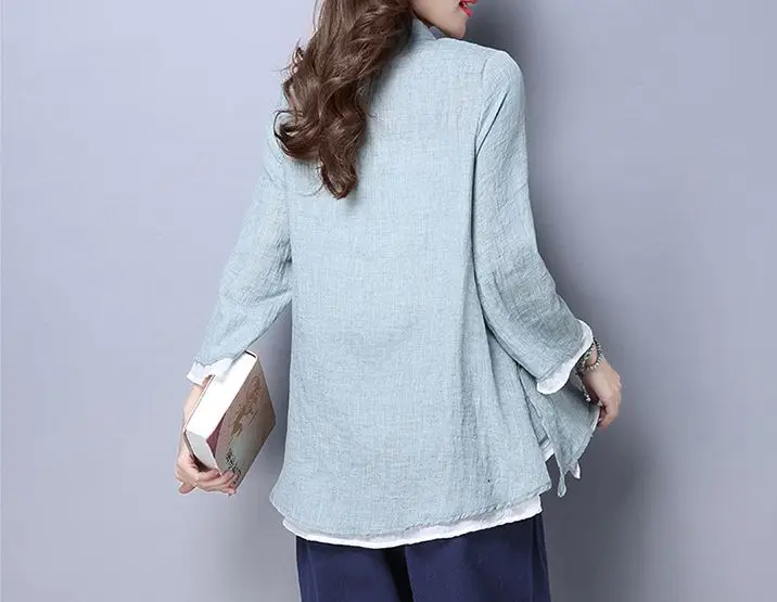 Женский хлопковый и льняной костюм tai chi серый/зеленый/фиолетовый Зен нун на лето