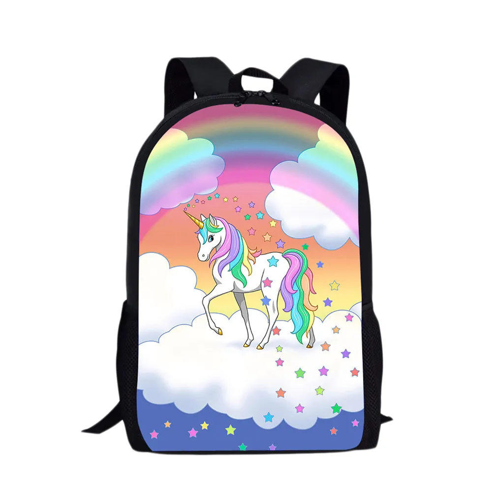 Рюкзак с принтом единорога из мультфильма ортопедический рюкзак