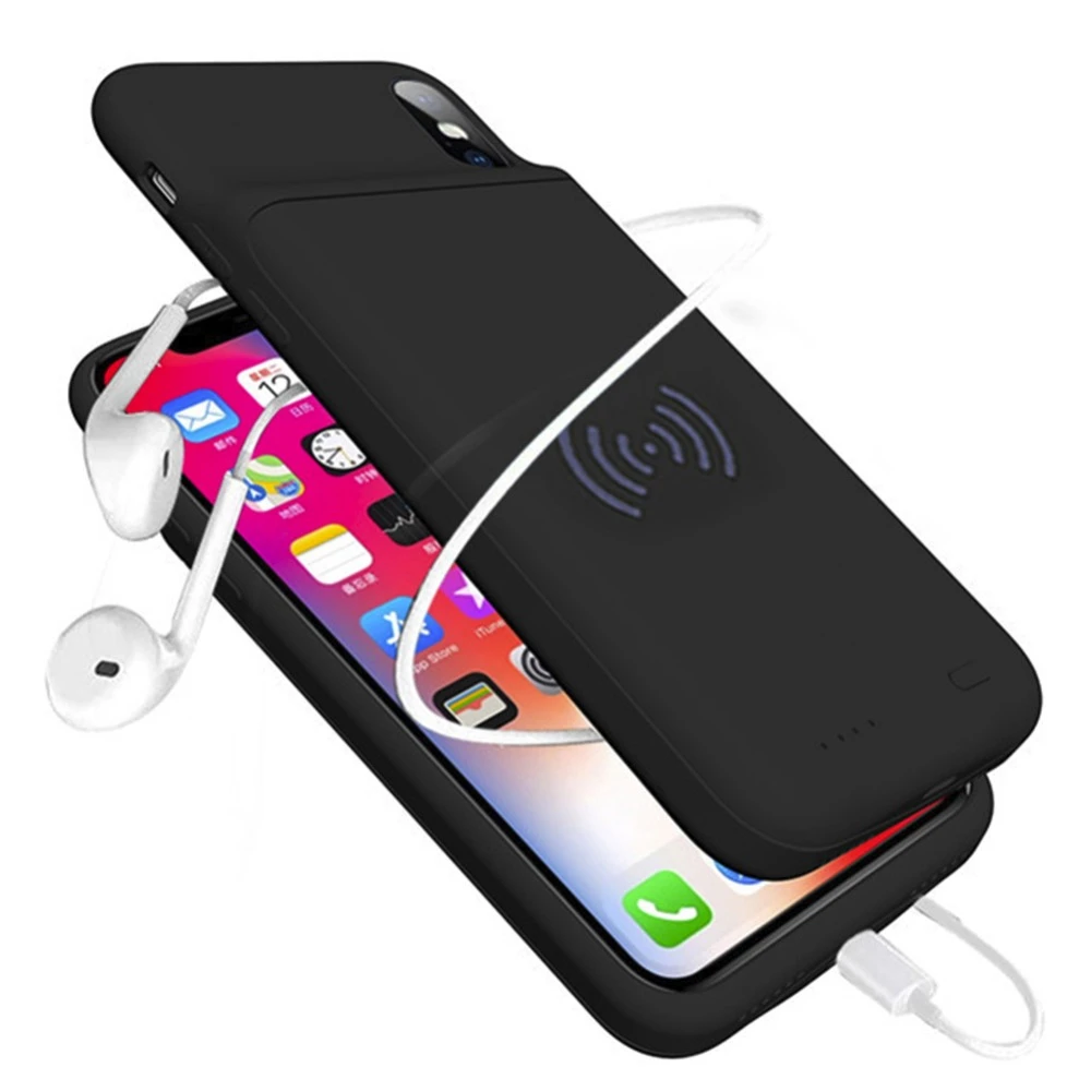 Беспроводная зарядка аудио выход для iphone 6 plus батарея зарядное устройство чехол