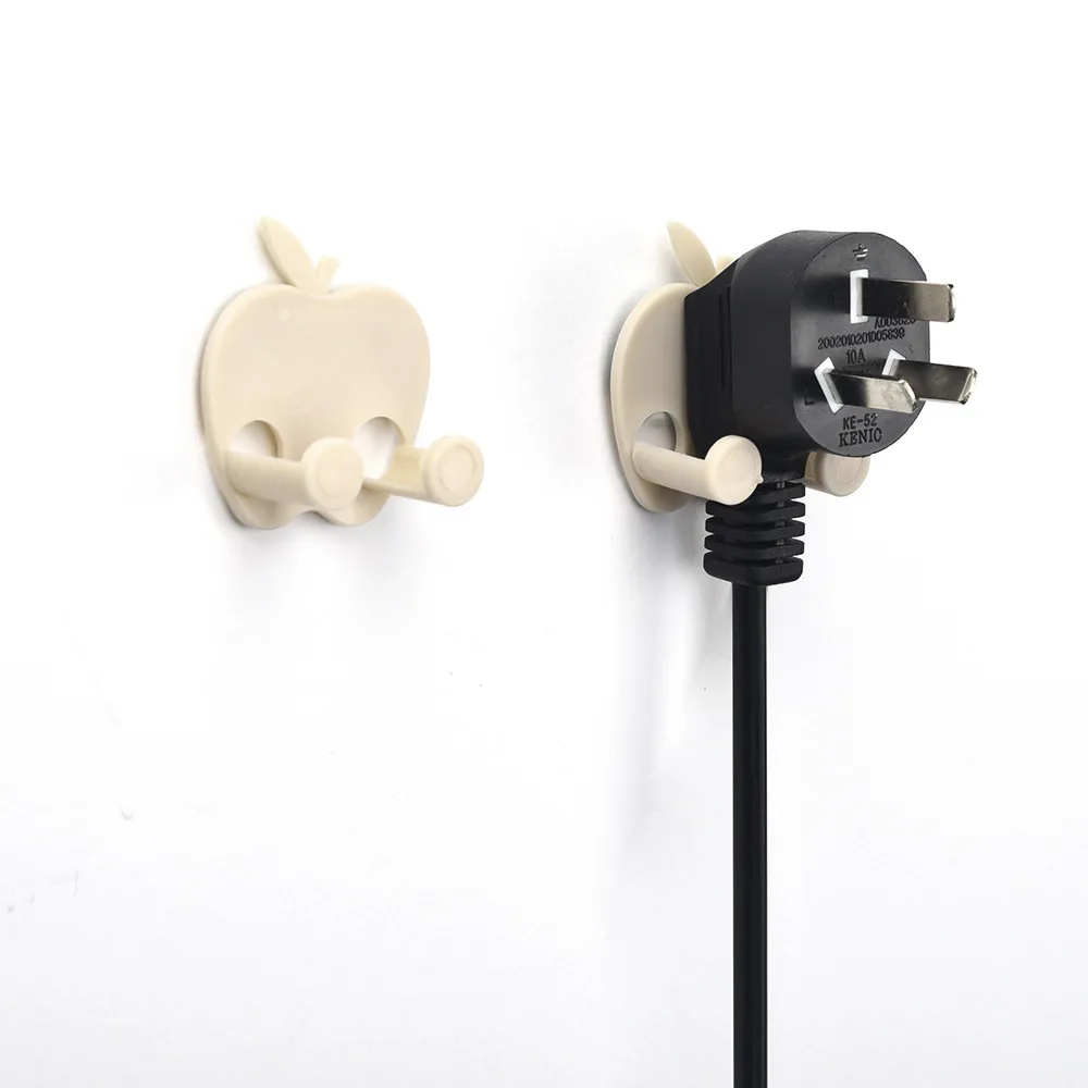 Домашний 5 шт. Творческий разъем крюк склеивание стены клей розетка шнур питания