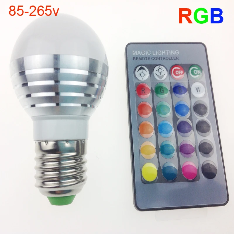 1 шт. Светодиодная лампа E27 E14 с пультом ДУ 3 Вт|e27 dimmable led bulb|e27 lampe14 light bulb |