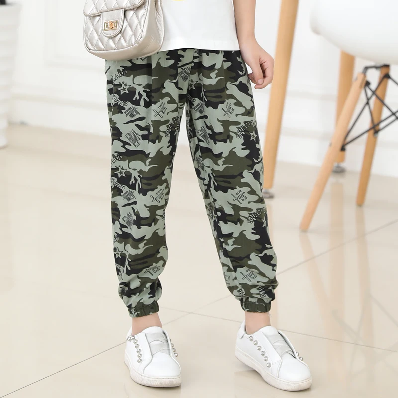 Size90 ~ 130 хлопок Шаровары в горошек для маленьких мальчиков камуфляжные брюки на