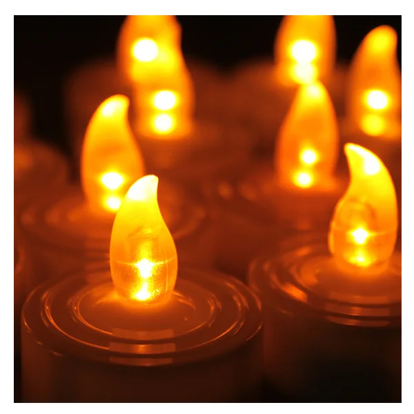 50 шт. беспламенные светодиодные Чайные свечи на батарейках|tea candle light|flameless ledled