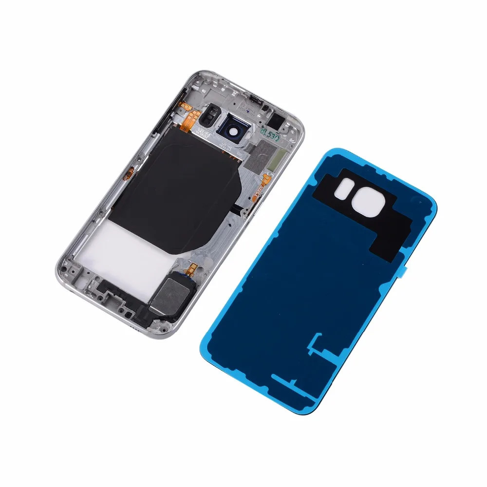 Для Samsung Galaxy S6 G920 SM-G920 G920F G920A G920P металлический корпус с одной картой (крышка