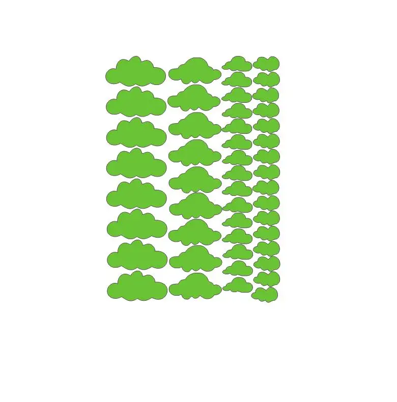 Apple Green 48 шт. Мультяшные милые облака наклейки на стену для детей детские комнаты подарки для мальчиков и девочек художественная роспись украшения для шкафа виниловые наклейки на стены - Цвет: Apple Green