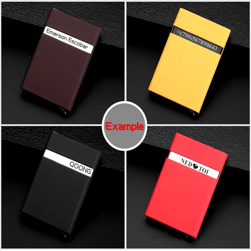 Высококачественный металлический держатель для кредитных карт QOONG мужчин и