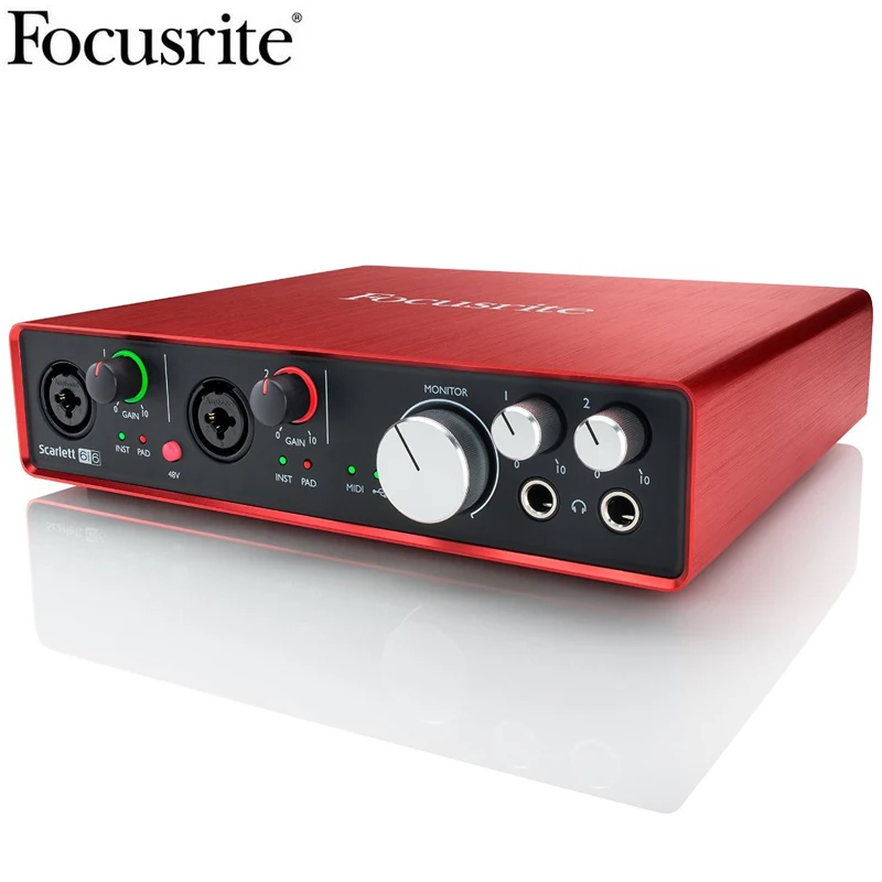 Новый модернизированный Focusrite Scarlett 6i6 второго поколения 6 в выход USB 2 0 аудио