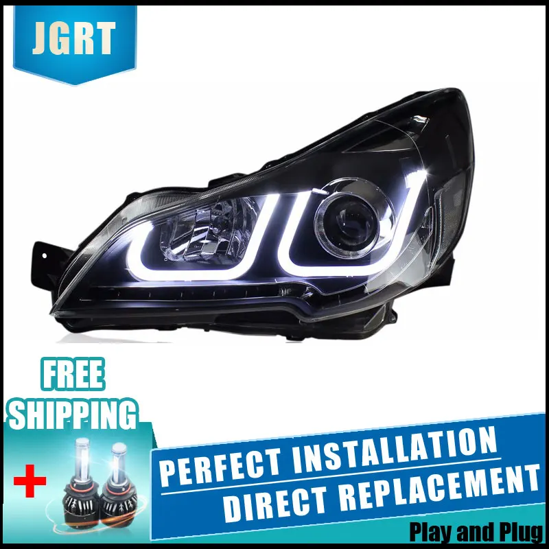 2 шт. светодиодный фары для Subaru Outback 2010-2013 Автомобильный свет двойной ксеноновые