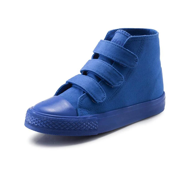 Туфли детские высокие повседневные парусиновая обувь карамельных цветов для