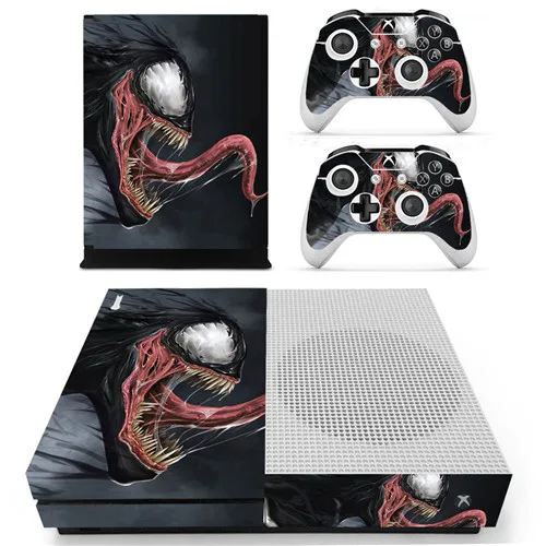 Мстители, Человек-паук, яд, наклейка на кожу, наклейка для Xbox One S консоли и контроллеров для Xbox One, тонкая кожа, наклейка s, винил - Цвет: Ys-xboxoneS-1721