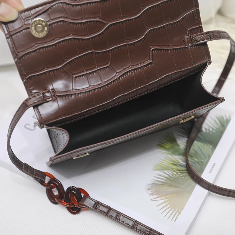 Aminou роскошная сумка через плечо для женщин 2019 мини-сумка на из крокодиловой кожи