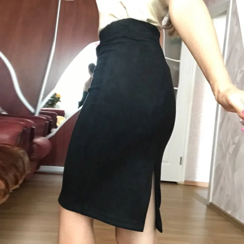SheBlingBling, Женская юбка, весна-осень, для офиса, для девушек, сексуальная, утолщенная, эластичная, облегающая, до колен, юбки-карандаш размера плюс