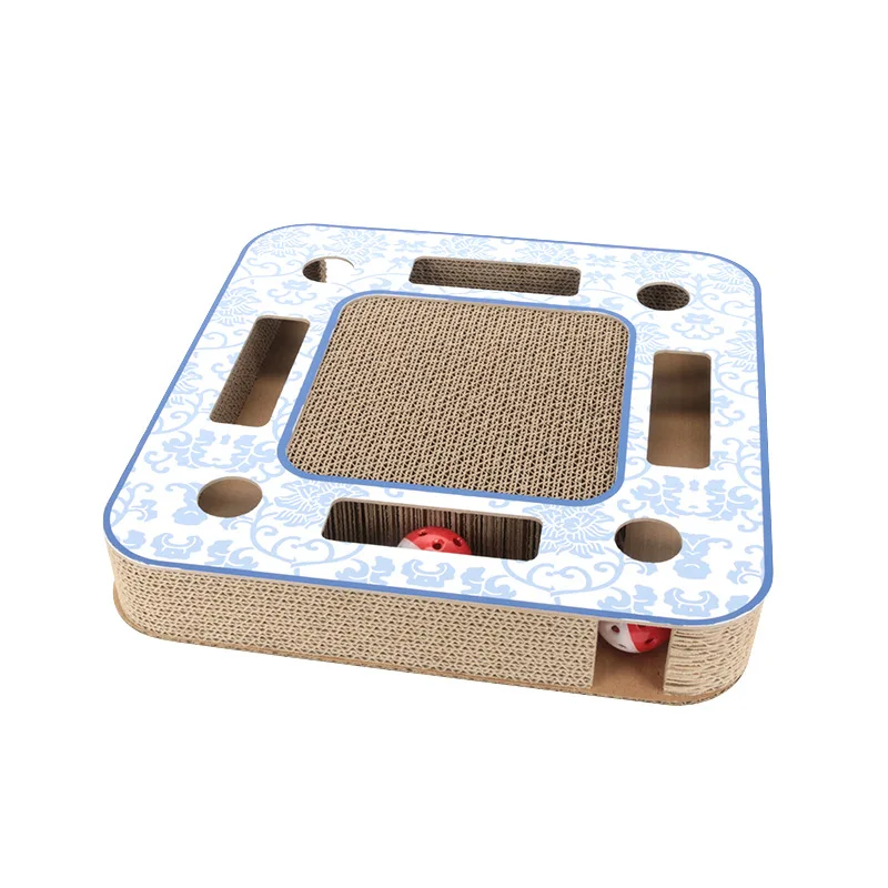 Smartpet гофрированный бумажный кошачий скребок с мяч квадратный домашних животных