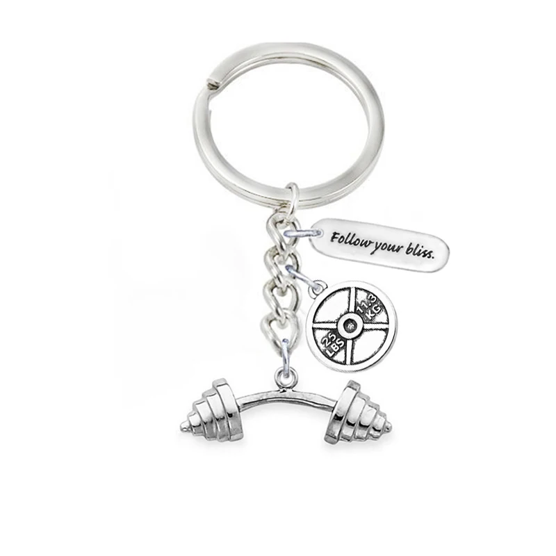 Двойной нос фитнес тренажер гантели Следуйте вашим Bliss ручной штамп брелки и