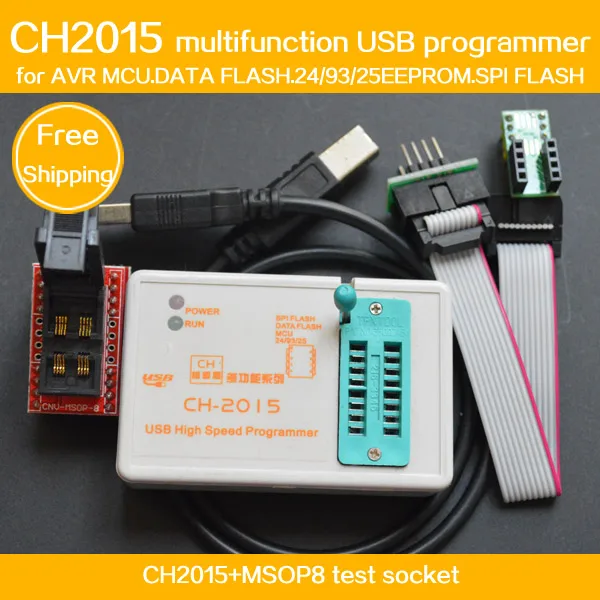 Программная копия CH2015 USB Высокоскоростной программатор + MSOP8 К DIP8 socket eeorom/spi flash/data