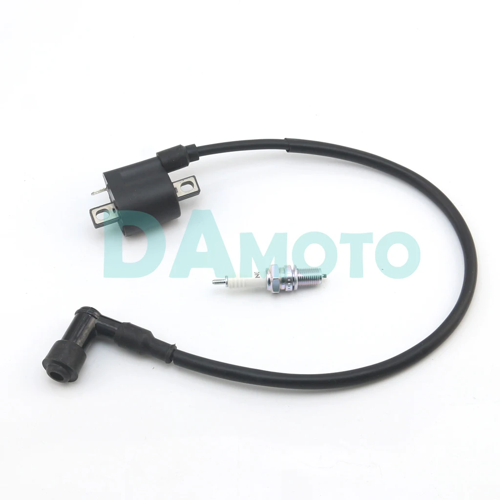 Полный Жгут проводов ткацкий станок катушка зажигания CDI D8EA для 150cc 200cc 250cc 300cc Zongshen Lifan ATV Quad Багги электрический запуск двигателя - Цвет: coil with lead and D