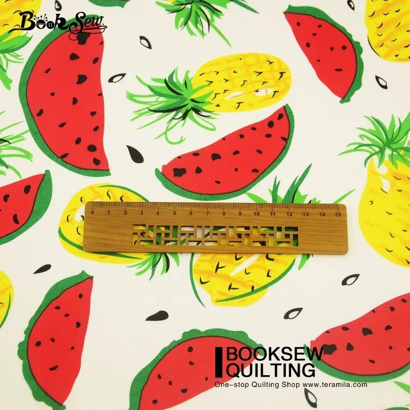 Booksew Cotton Poplin Fabric Pineapple And Watermelon Quilting Clothing Dress Bedding Home Decoration Pillows Crafts Shirt Dolls | Дом и сад