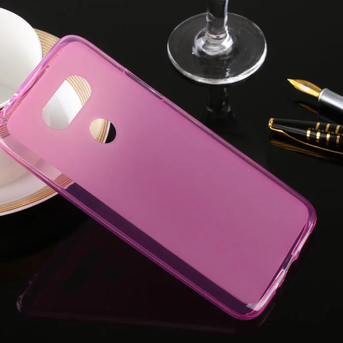 Для LG G5 защитный чехол для мобильного телефона funda ТПУ карамельного цвета Мягкая