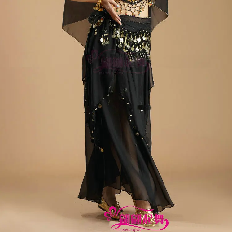 Черный Высокое качество Bellydancing юбки юбка Танец живота Костюм спортивный платье или производительность юбка - Цвет: Черный