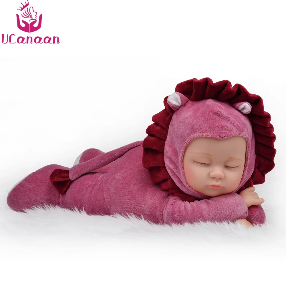 UCanaan 17 ''Спящая Детская кукла мягкие хлопковые плюшевые игрушки льва животных