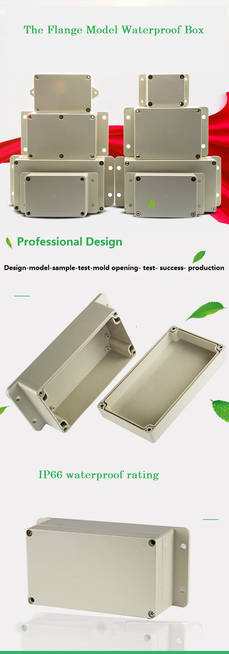 IP66 ABS пластиковая водонепроницаемая распределительная коробка для электрических корпусов 64*58*35 мм/83*58*33 мм