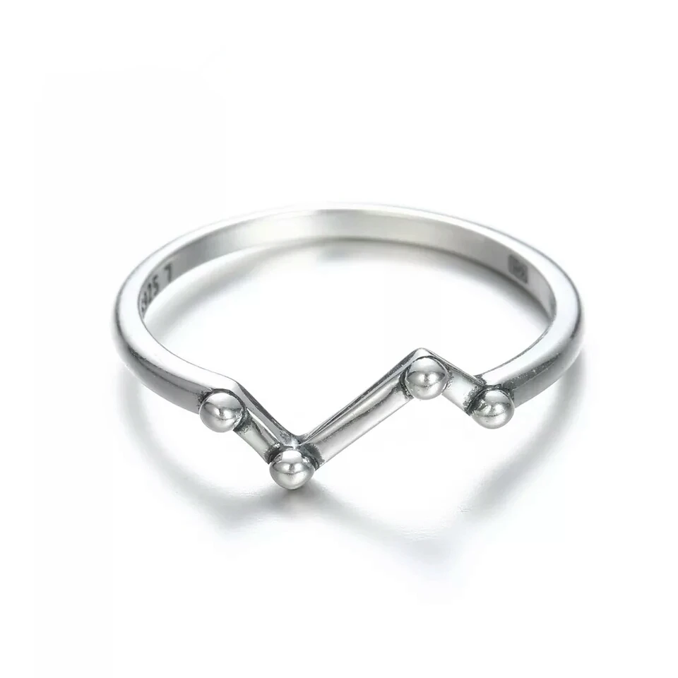 Действительно 925 пробы Серебро Геометрические кольца для Для женщин Созвездие